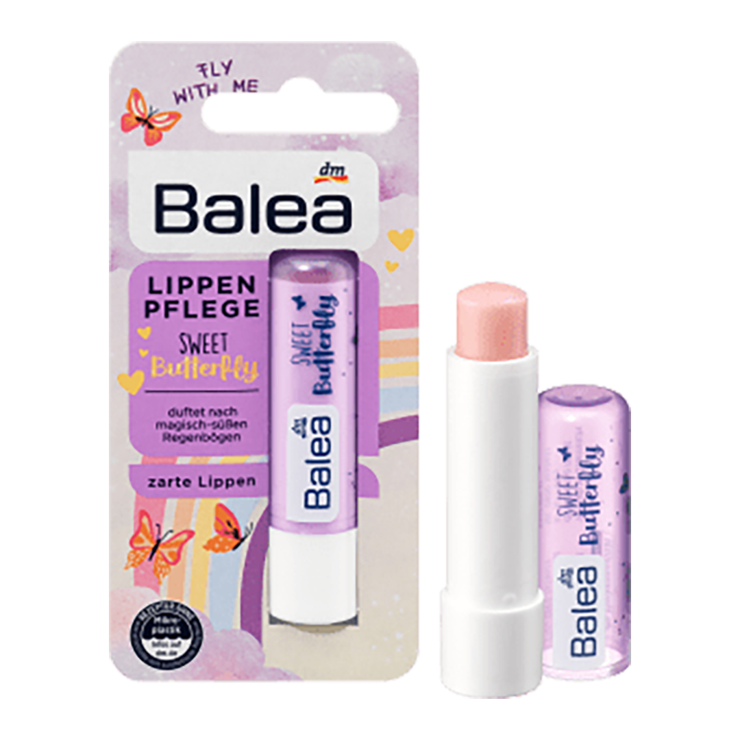 Balea Sweet Butterfly Lip Balm, 4,8g - European B2B